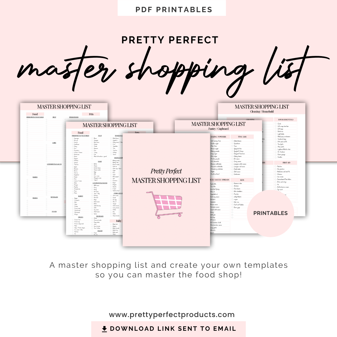 MASTER SHOPPING LIST (Digital) – Pretty Perfect Products