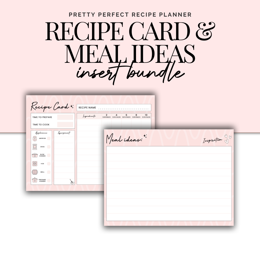 RECIPE CARD & MEAL IDEAS BUNDLE - (2 x EACH)