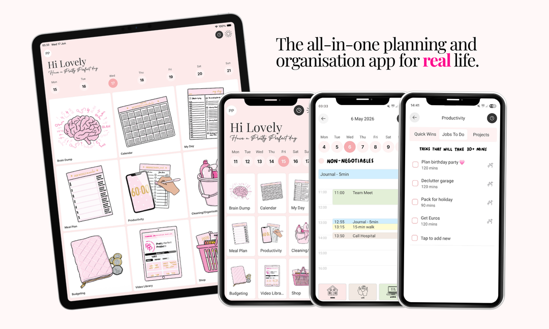 Pretty Perfect App: Your Digital All-in-One Planner