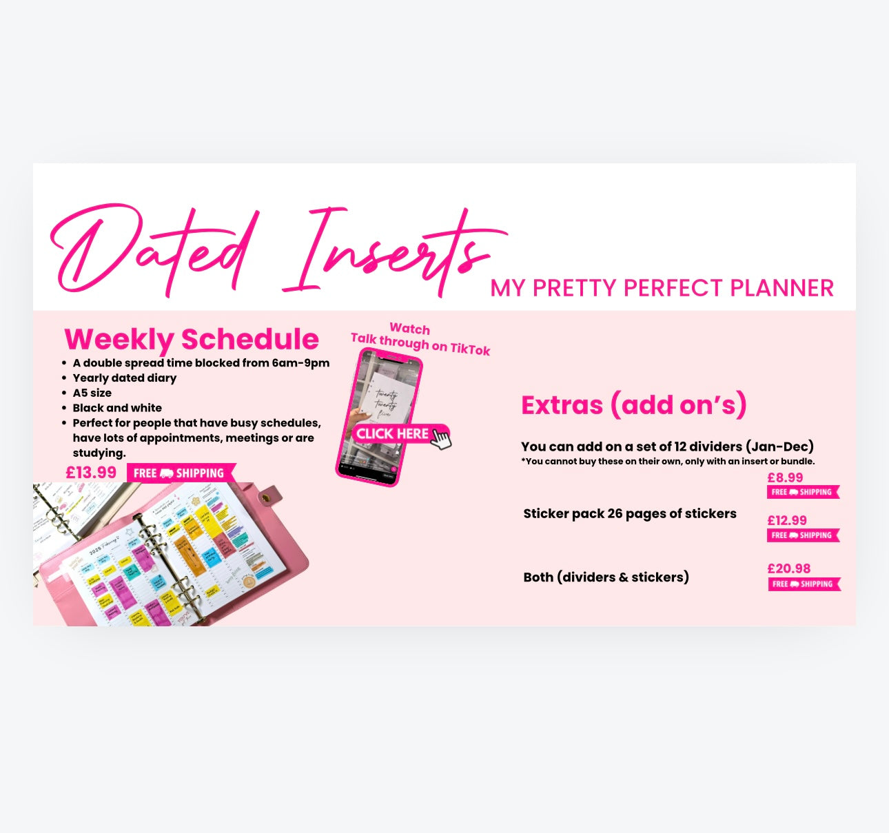 DATED DIARY RANGE GUIDE & INFO