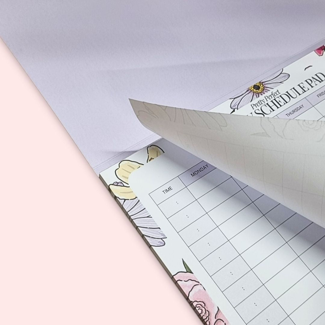 PRE-ORDER - PLANS IN BLOOM - WEEKLY SCHEDULE PAD A4 (EXCLUSIVE)