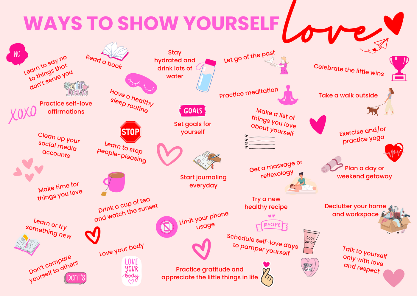 Ways To Show Yourself Love (Digital Products)