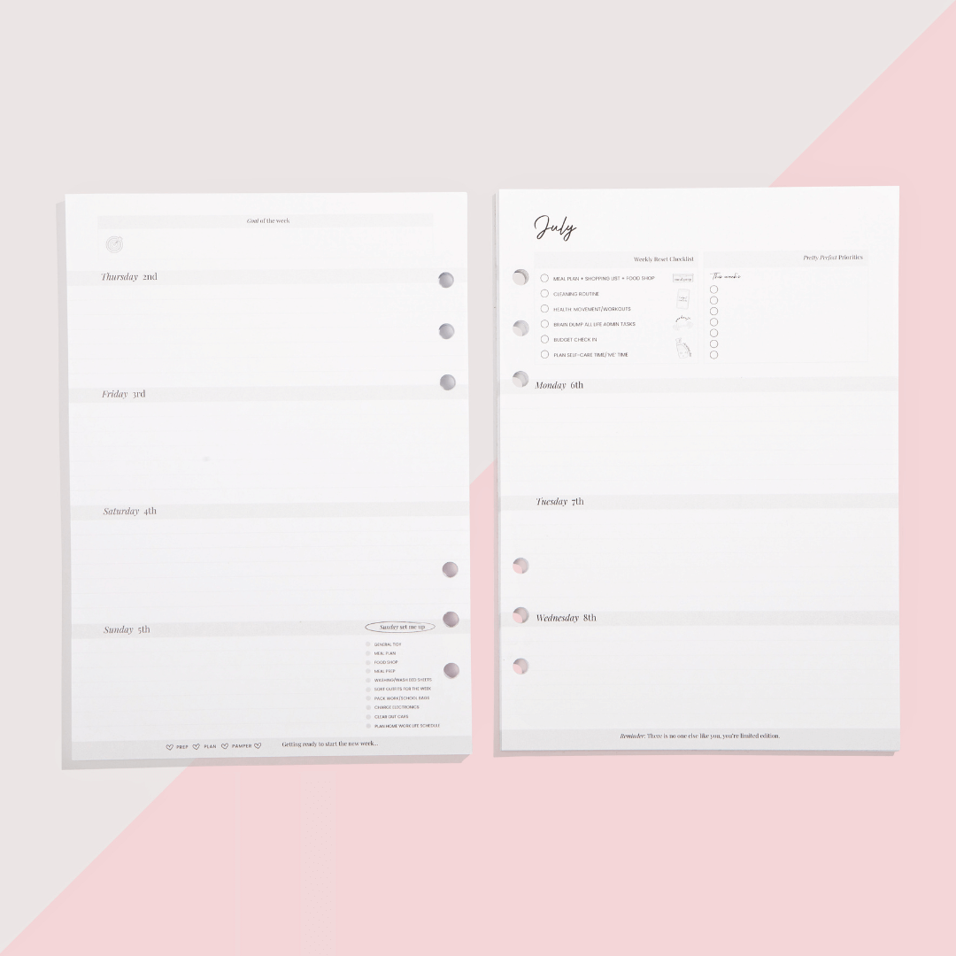 2026 WEEKLY DIARY INSERTS - PRE-ORDER - DUE TO SHIP LATE NOVEMBER