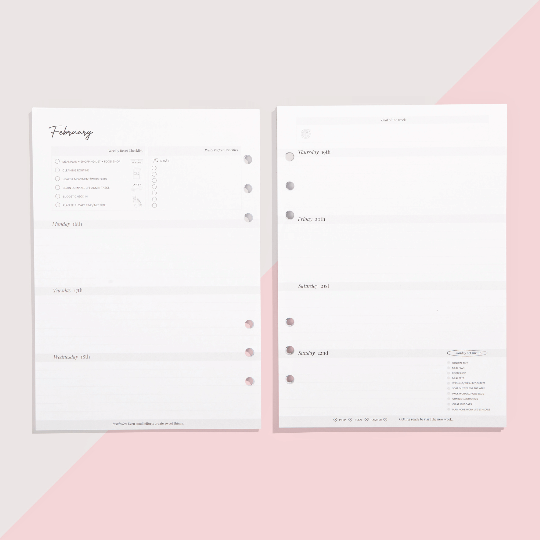 2026 WEEKLY DIARY INSERTS - PRE-ORDER - DUE TO SHIP LATE NOVEMBER