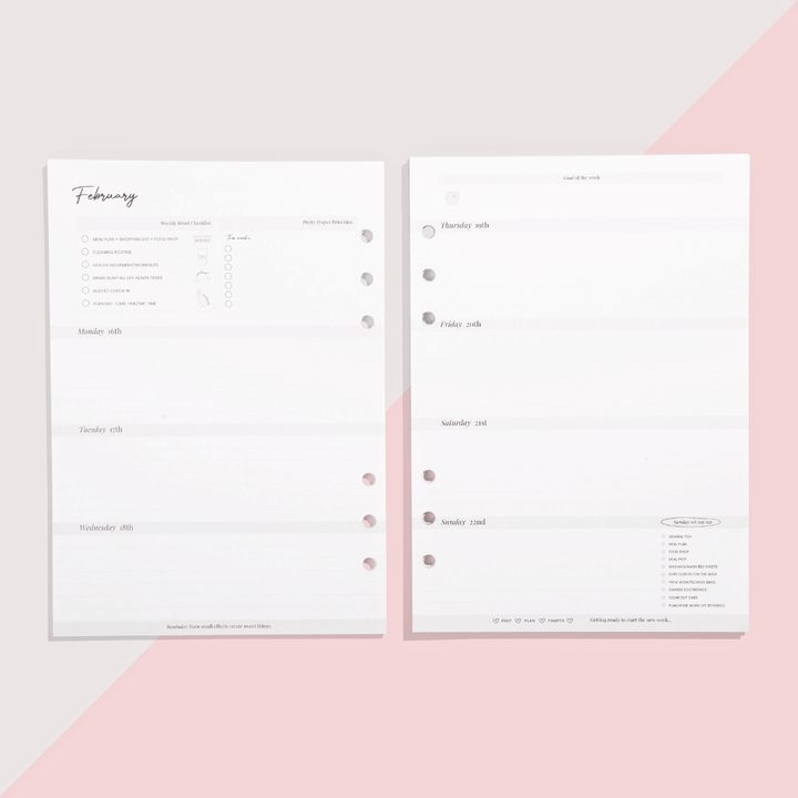 2026 WEEKLY DIARY INSERTS - PRE-ORDER - DUE TO SHIP LATE NOVEMBER