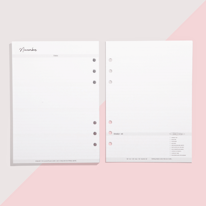 2026 WEEKLY DIARY INSERTS - PRE-ORDER - DUE TO SHIP LATE NOVEMBER