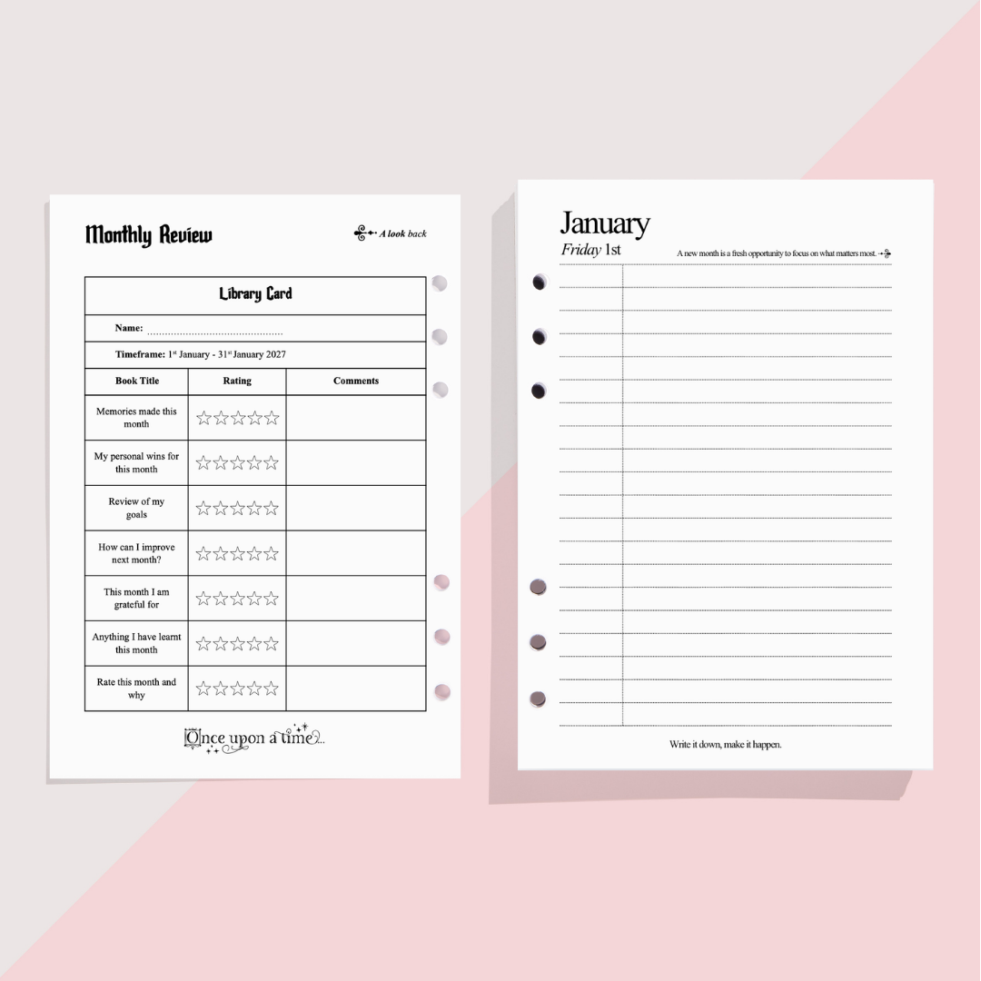 2027 DAILY DIARY INSERTS - PRE-ORDER DISPATCHED NOV 2026