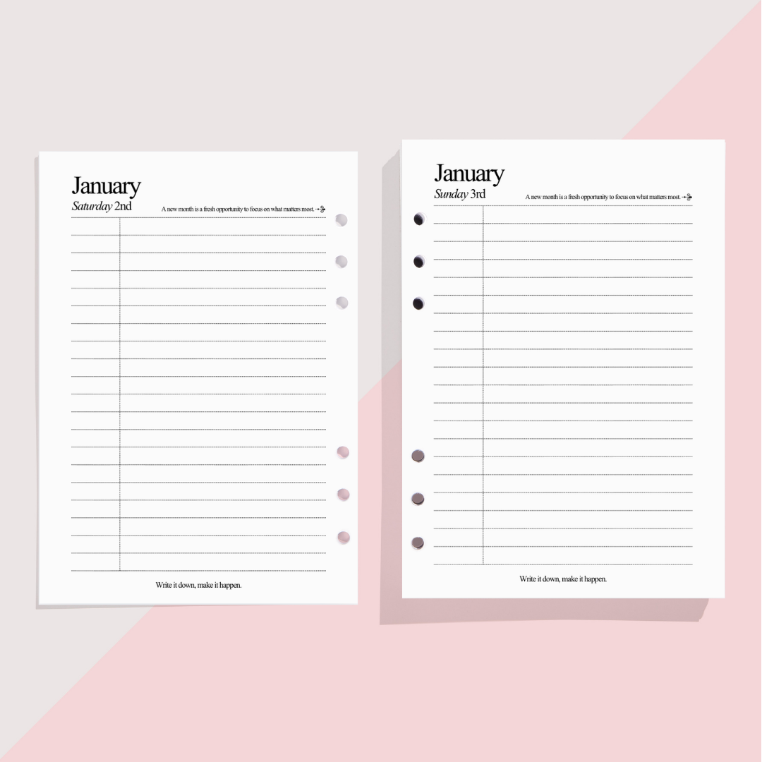 2027 DAILY DIARY INSERTS - PRE-ORDER DISPATCHED NOV 2026