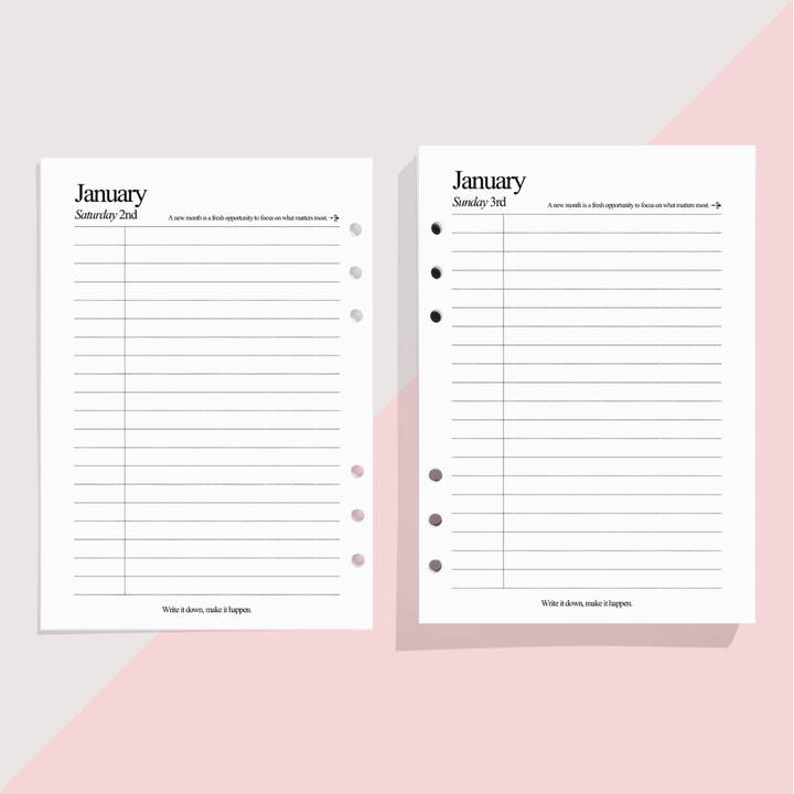 2027 DAILY DIARY INSERTS - PRE-ORDER DISPATCHED NOV 2026