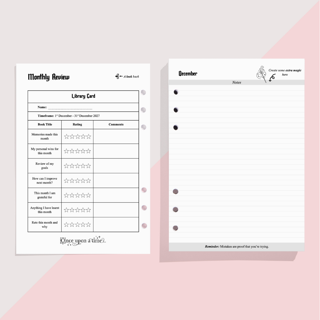 2027 WEEKLY DIARY INSERTS - PRE-ORDER DISPATCHED NOV 2026