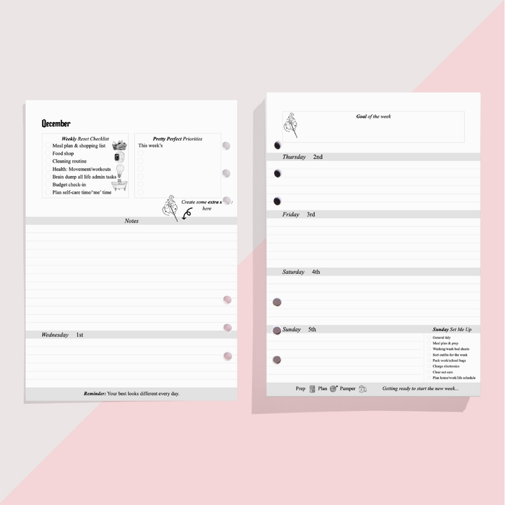 2027 WEEKLY DIARY INSERTS - PRE-ORDER DISPATCHED NOV 2026