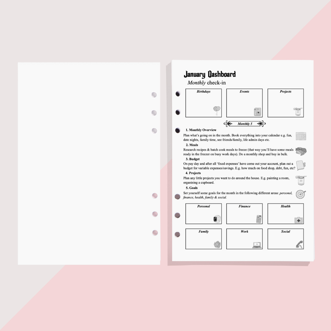 2027 WEEKLY DIARY INSERTS - PRE-ORDER DISPATCHED NOV 2026