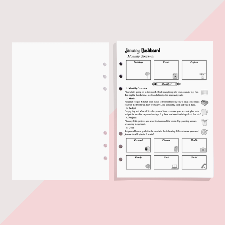 2027 WEEKLY DIARY INSERTS - PRE-ORDER DISPATCHED NOV 2026