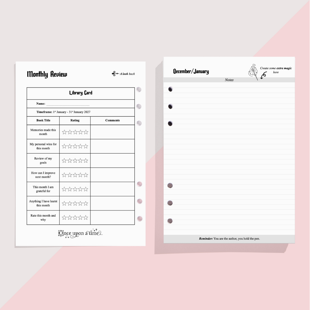 2027 WEEKLY DIARY INSERTS - PRE-ORDER DISPATCHED NOV 2026