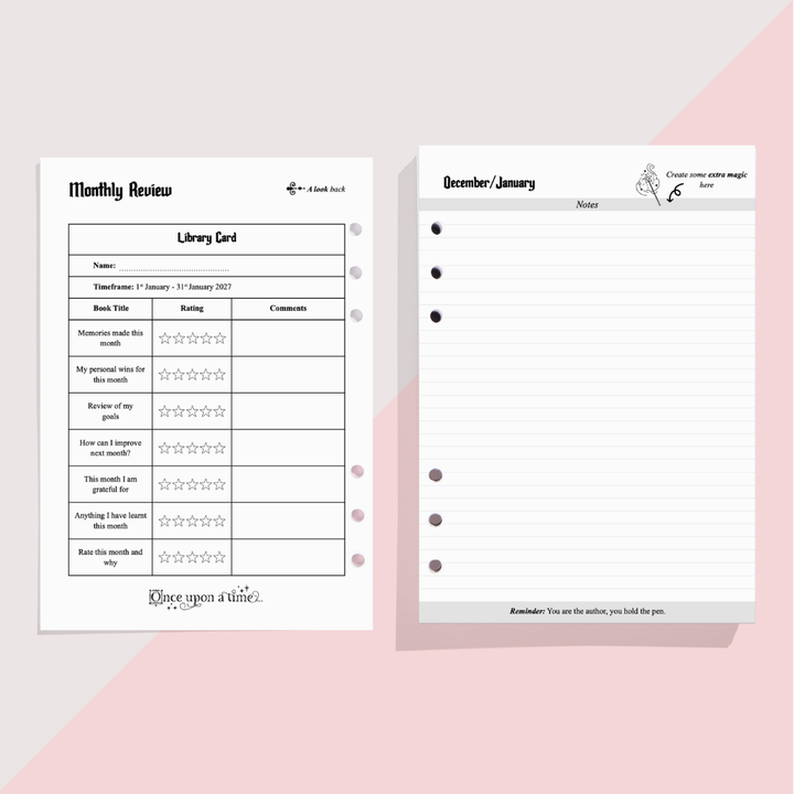 2027 WEEKLY DIARY INSERTS - PRE-ORDER DISPATCHED NOV 2026