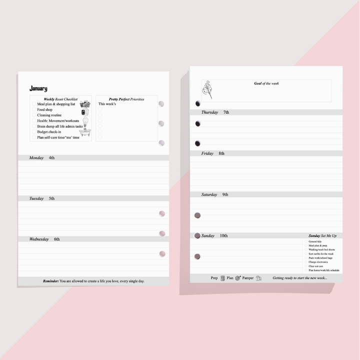 2027 WEEKLY DIARY INSERTS - PRE-ORDER DISPATCHED NOV 2026
