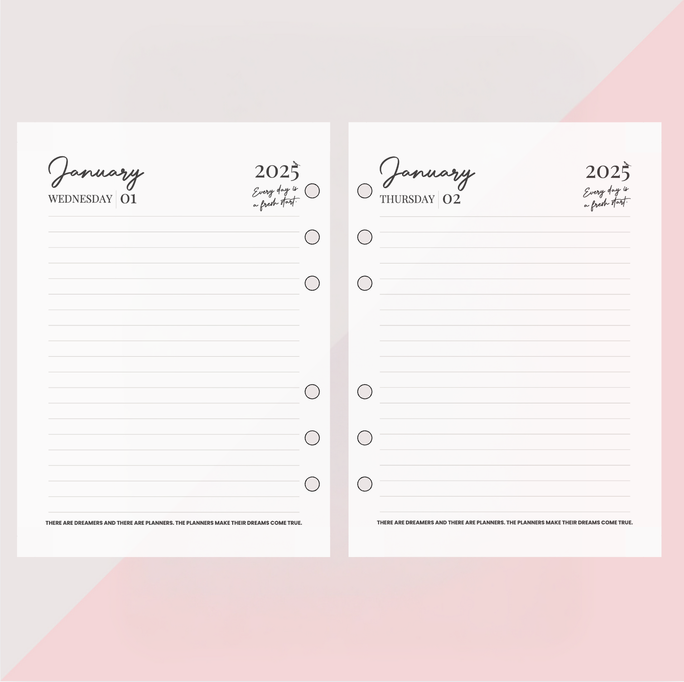 2025 DAILY DIARY INSERTS PRE-ORDER (DUE TO DISPATCH DECEMBER)