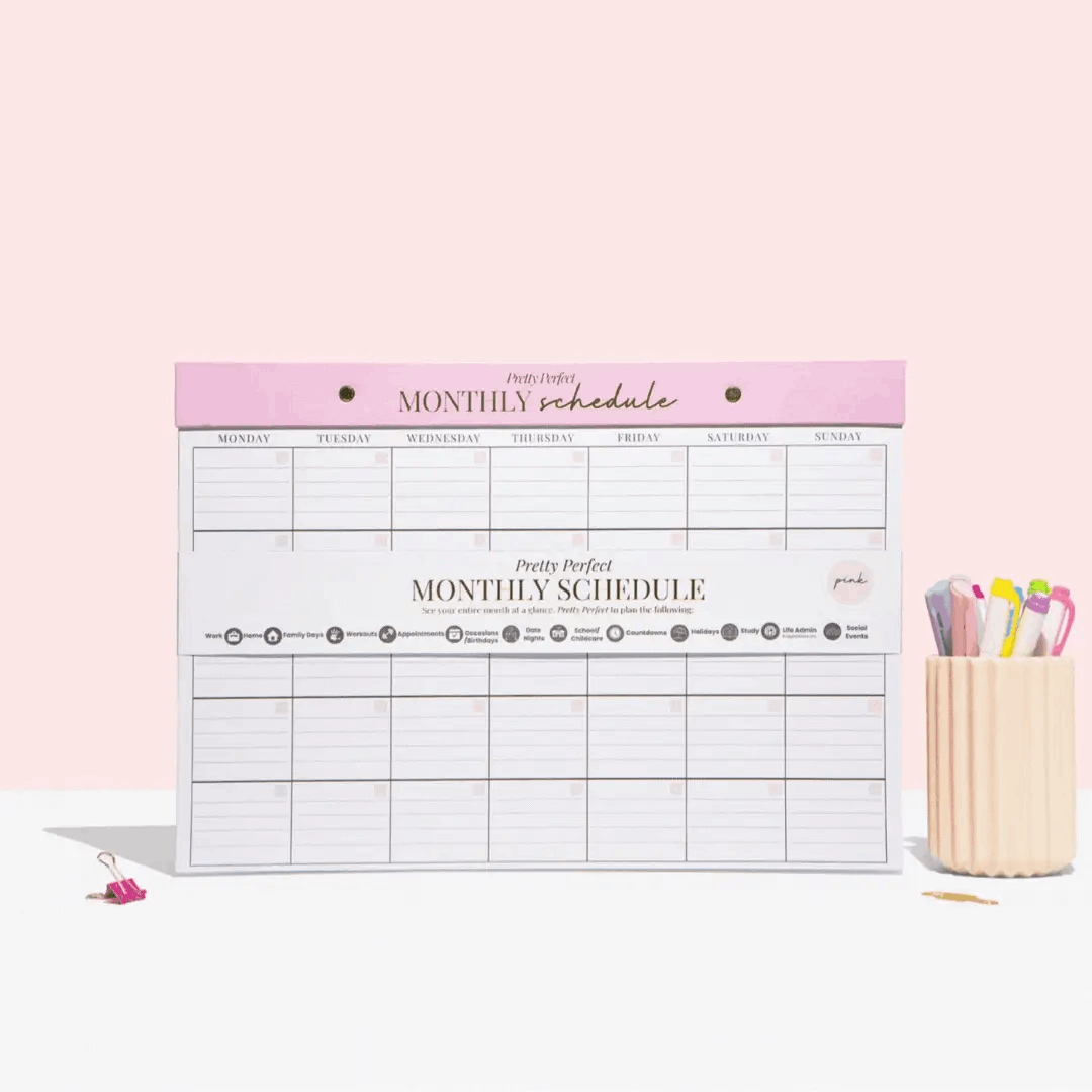MONTHLY SCHEDULE PAD - A3 – Pretty Perfect Products