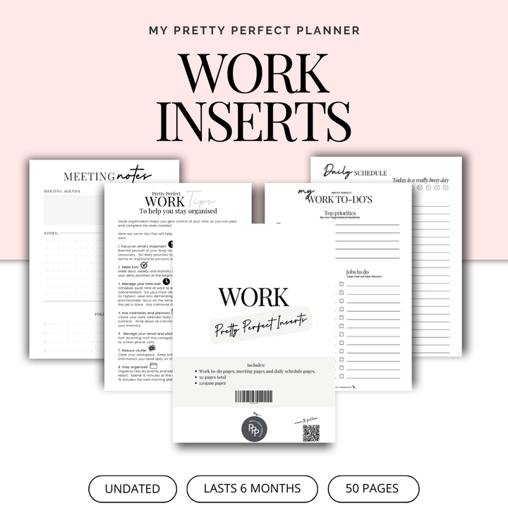 WORK INSERTS