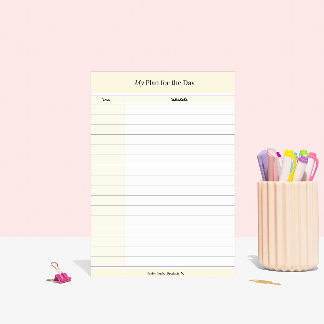 MY PLAN FOR THE DAY PAD - A5 - DISPATCH AFTER 29TH OCTOBER