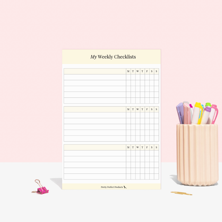 MY WEEKLY CHECKLIST PAD - A5 - DISPATCH AFTER 29TH OCTOBER