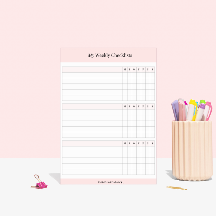 MY WEEKLY CHECKLIST PAD - A5 - DISPATCH AFTER 29TH OCTOBER
