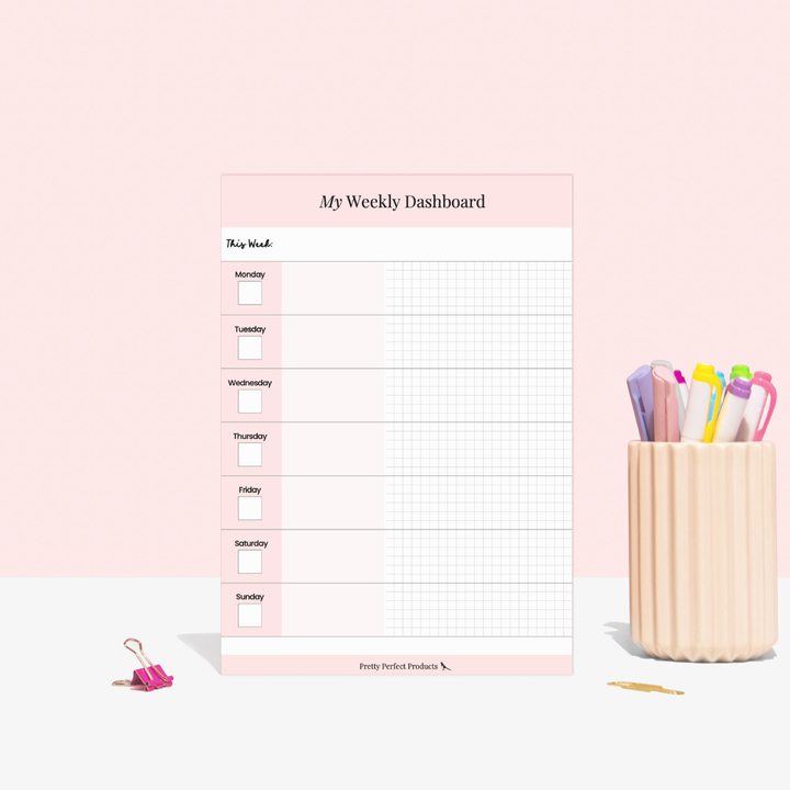 MY WEEKLY DASHBOARD PAD - A5 - DISPATCH AFTER 29TH OCTOBER