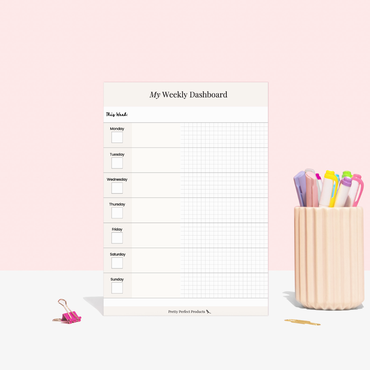 MY WEEKLY DASHBOARD PAD - A5 - DISPATCH AFTER 29TH OCTOBER