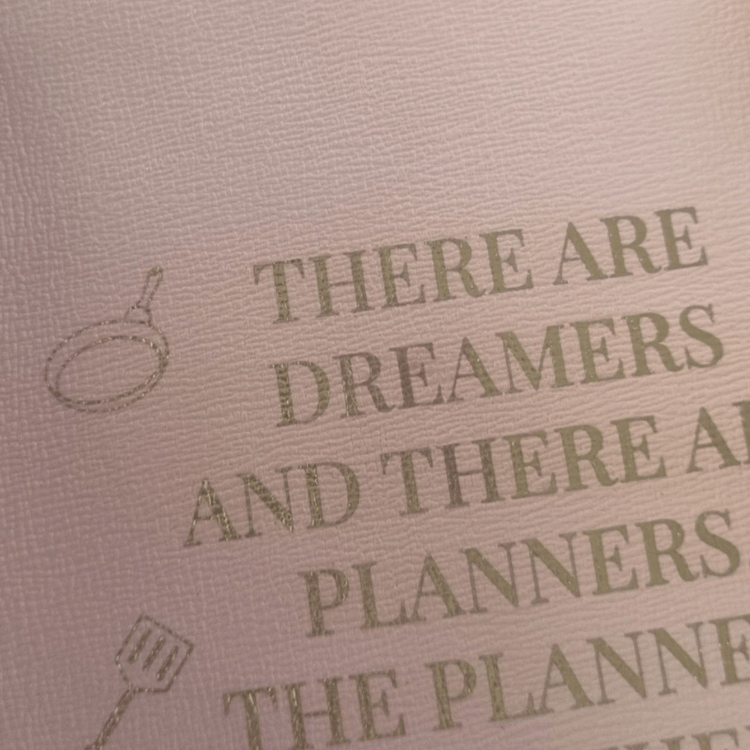 SECONDS SALE - PRETTY PERFECT RECIPE BINDER (BINDER & DIVIDERS ONLY)
