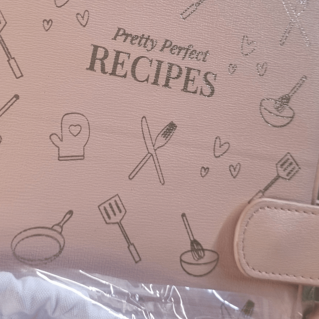 SECONDS SALE - PRETTY PERFECT RECIPE BINDER (BINDER & DIVIDERS ONLY)