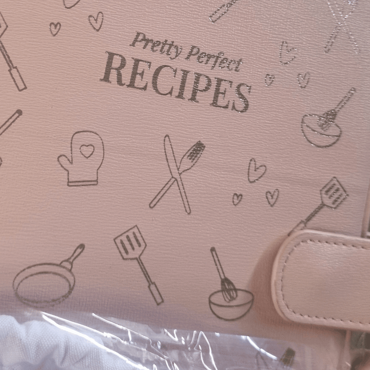 SECONDS SALE - PRETTY PERFECT RECIPE BINDER (BINDER & DIVIDERS ONLY)