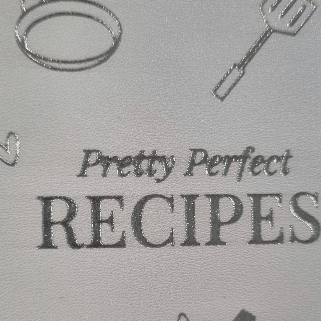 SECONDS SALE - PRETTY PERFECT RECIPE BINDER (BINDER & DIVIDERS ONLY)