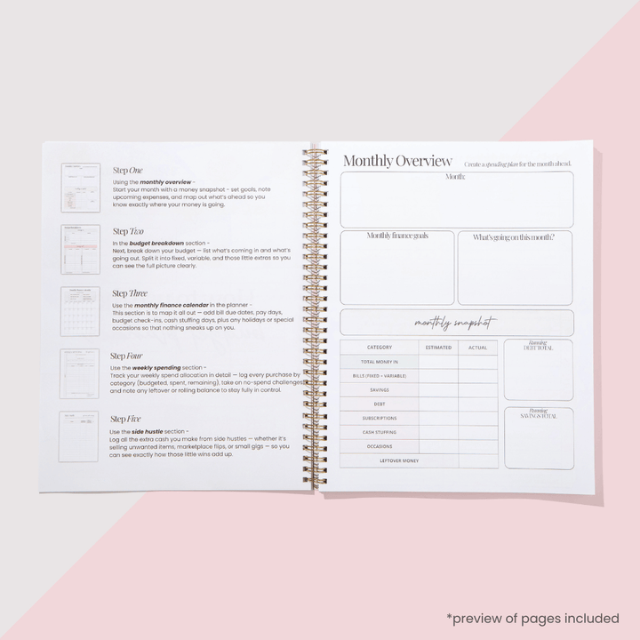 BUDGET PLANNER + BUDGET BOOKLET