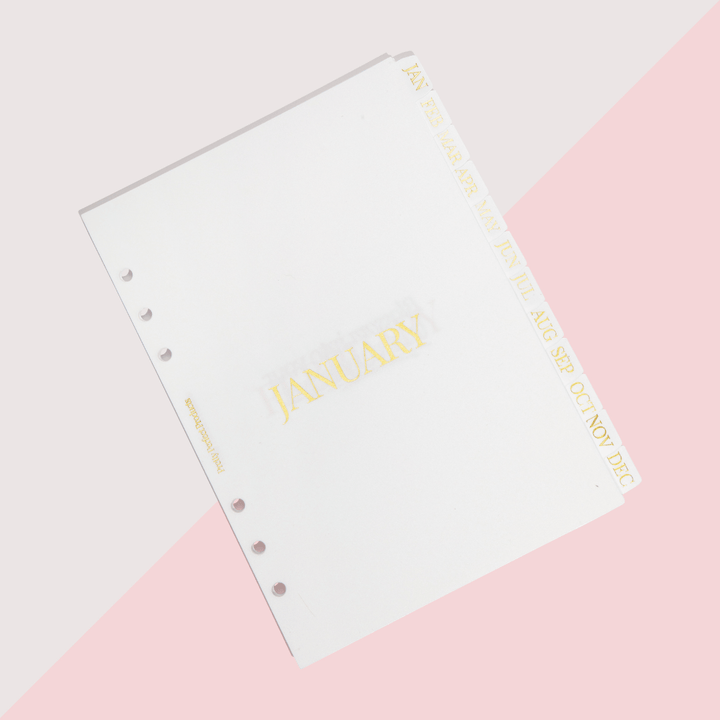 DIVIDERS AND BOOKMARK SET (JAN TO DEC) - PRE-ORDER - DUE TO SHIP LATE NOVEMBER