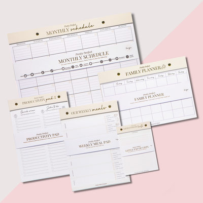 THE FAMILY PLANNER BUNDLE - 5 PADS - PRE-ORDER DUE END NOVEMBER