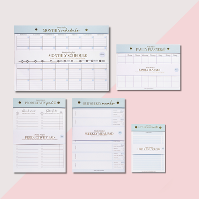 THE FAMILY PLANNER BUNDLE - 5 PADS - PRE-ORDER DUE END NOVEMBER