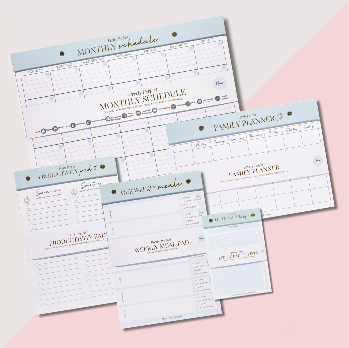 THE FAMILY PLANNER BUNDLE - 5 PADS - PRE-ORDER DUE END NOVEMBER