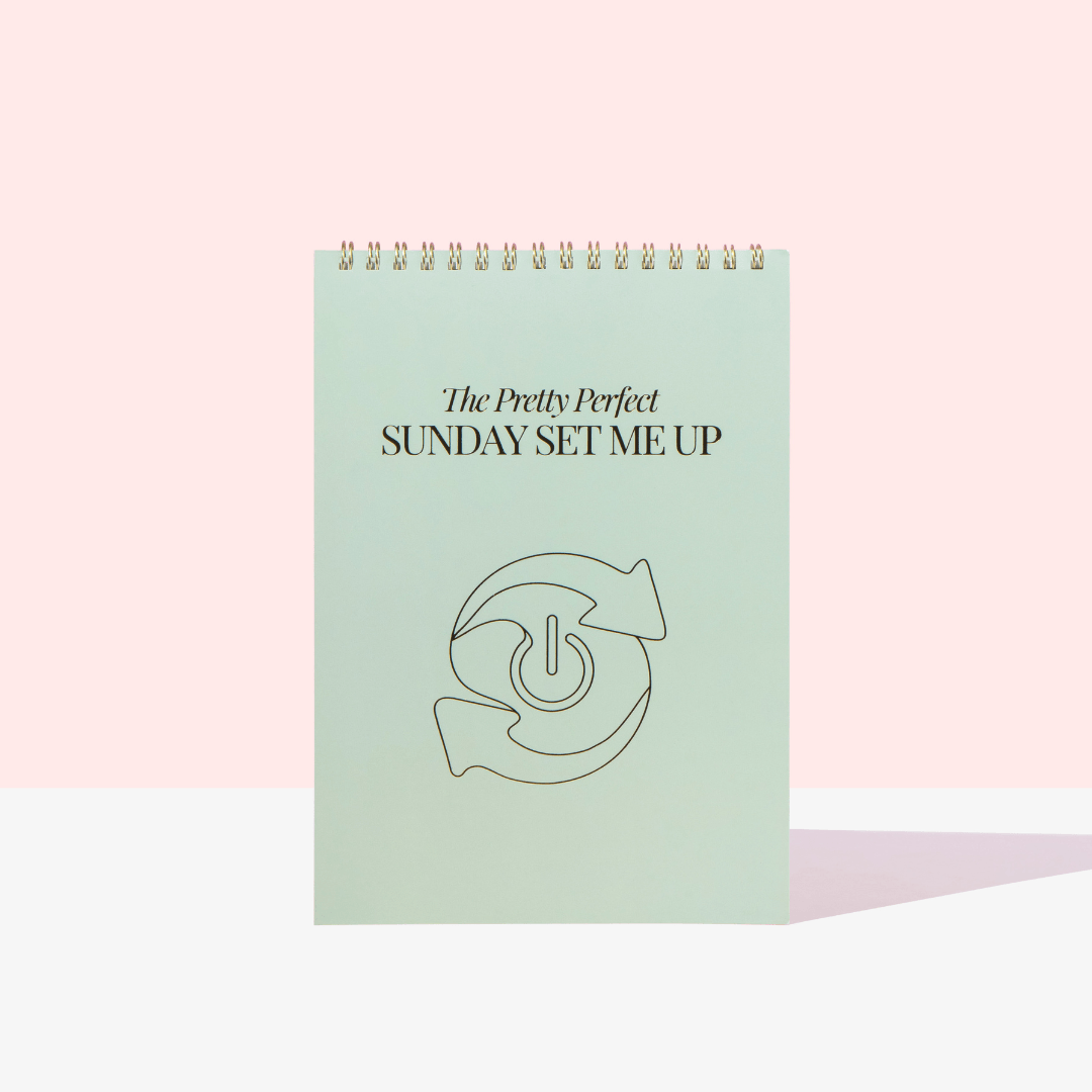 Green Sunday Set Me Up Weekly Reset Notepad with Checklist