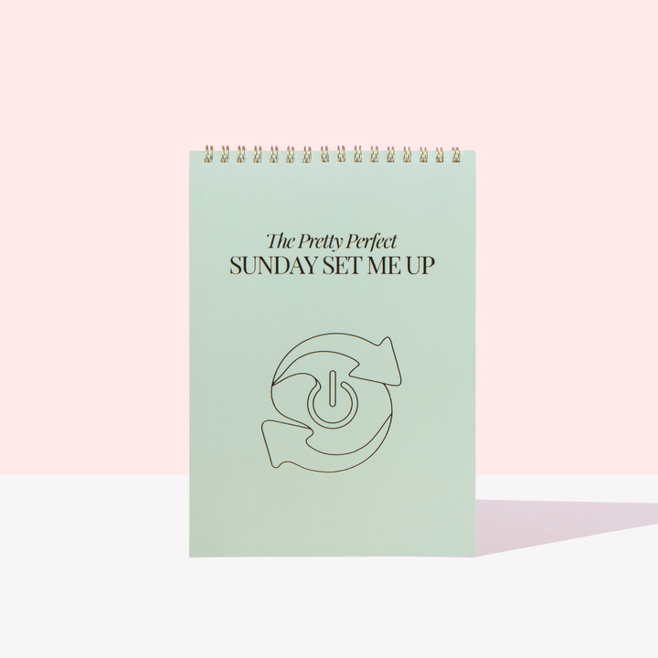 Green Sunday Set Me Up Weekly Reset Notepad with Checklist