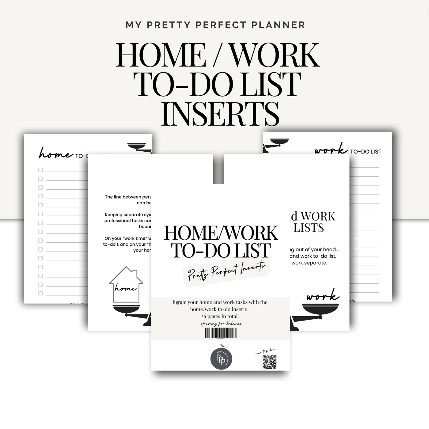 HOME / WORK TO-DO INSERTS