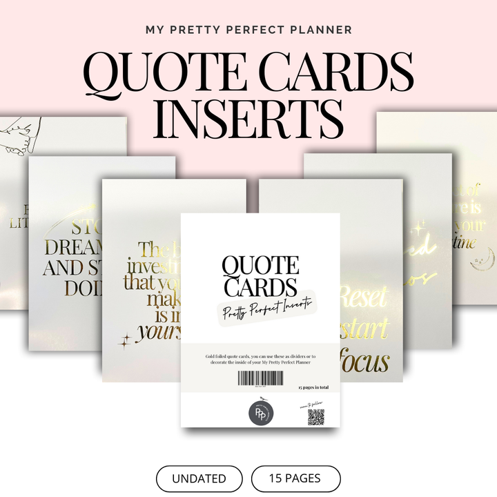 QUOTE CARD INSERTS (GOLD FOIL)