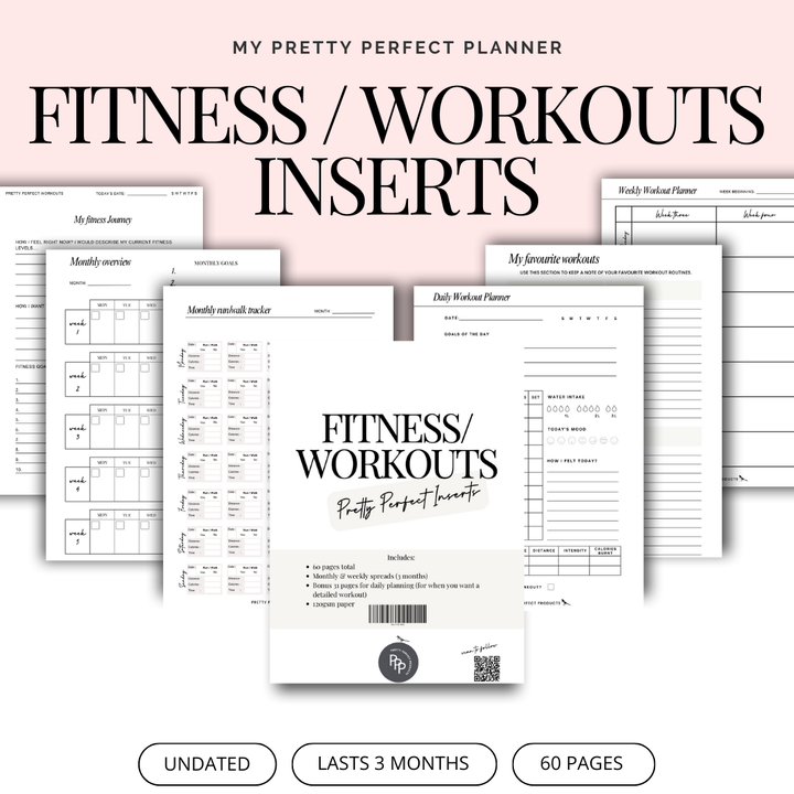 FITNESS / WORKOUTS INSERTS PACK