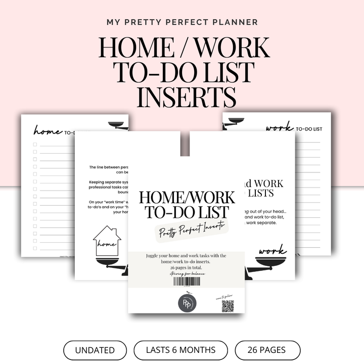 HOME / WORK TO-DO INSERTS