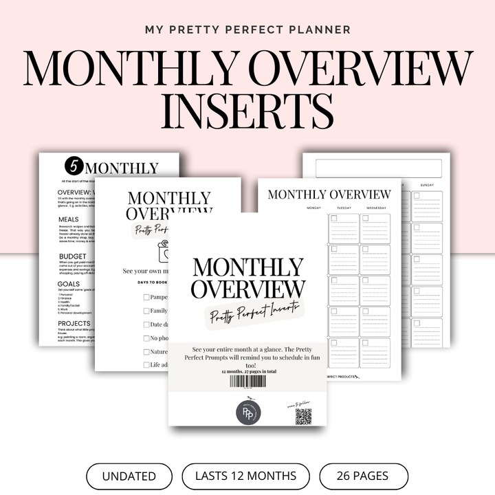 MONTHLY OVERVIEW INSERTS