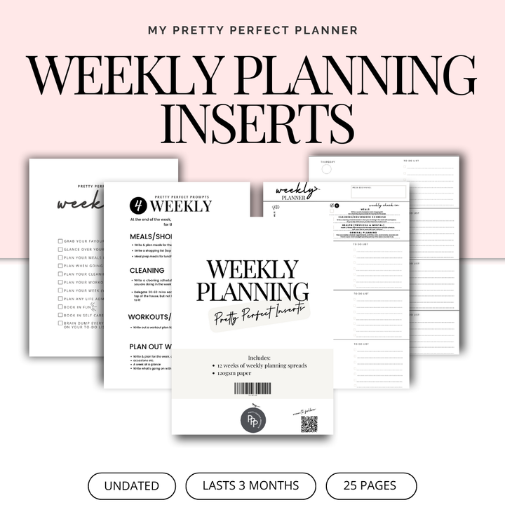 WEEKLY PLANNING INSERTS