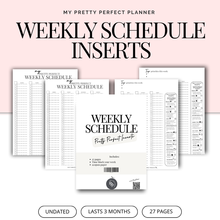 WEEKLY SCHEDULE INSERTS