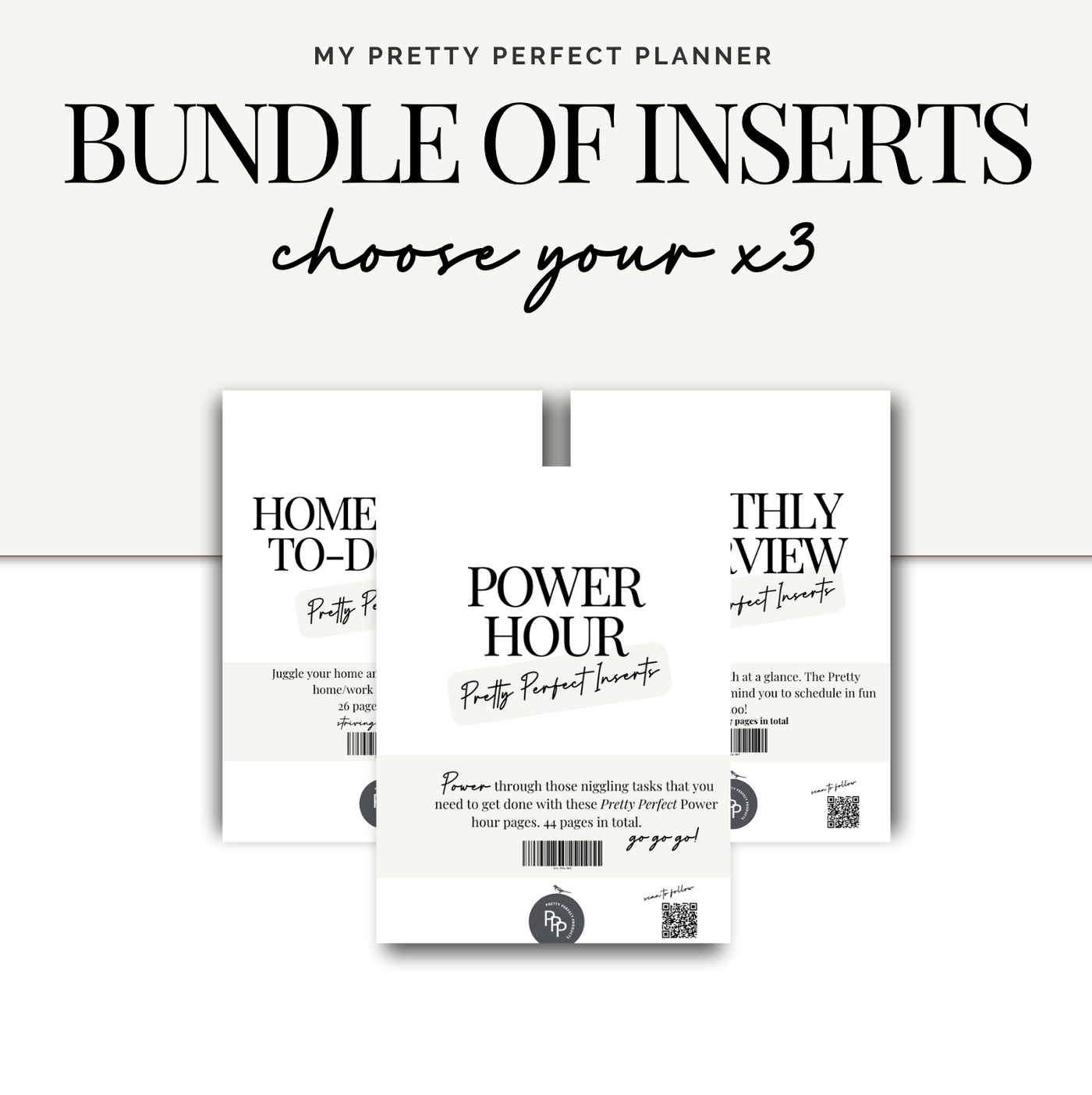 INSERTS - BUNDLE OF x3