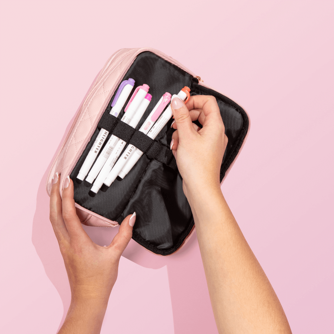 LUXURY PENCIL CASE & PENS SET - EXCLUSIVE