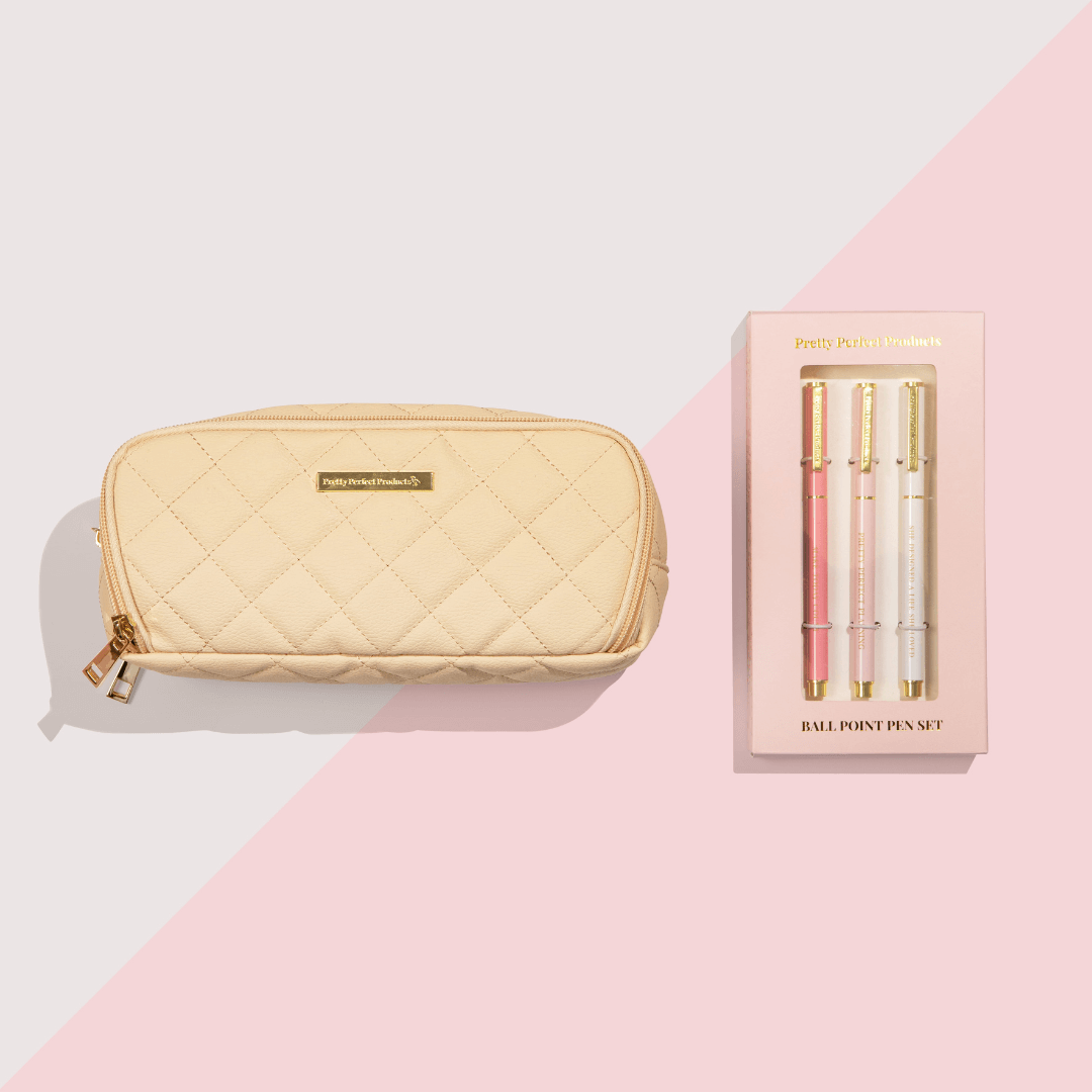 LUXURY PENCIL CASE & PENS SET - EXCLUSIVE