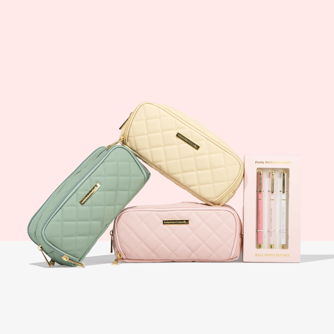 LUXURY PENCIL CASE & PENS SET - EXCLUSIVE